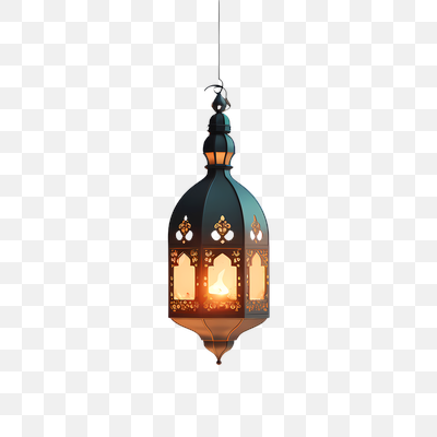 Traditional Arabian Lantern Illuminating the Dark