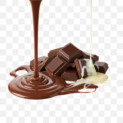 Dual Chocolate Delight: Melting Dark and White Chocolate