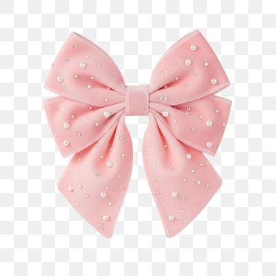 Elegant Pink Velvet Bow with Pearls and Rhinestones