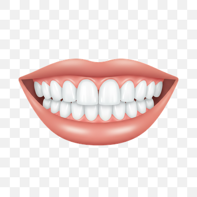 Healthy White Smile with Pink Lips and Gums
