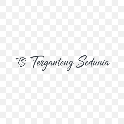 Elegant 'TS Terganteng Sedunia' Cursive Typography
