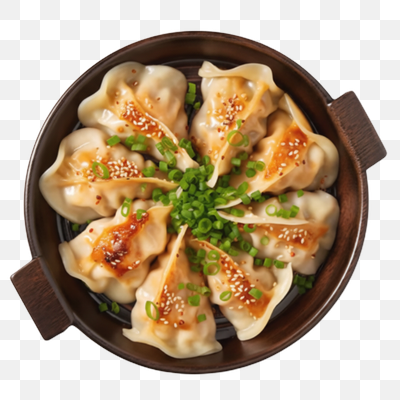 Golden Pan-Fried Dumplings with Scallions and Sesame