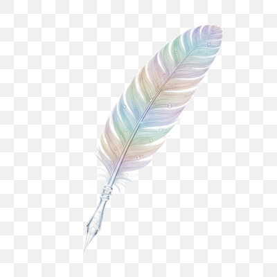 Delicate Pastel Feather Quill