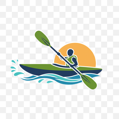 Kayaker at Sunset Graphic