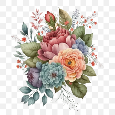 Elegant Watercolor Botanical Bouquet