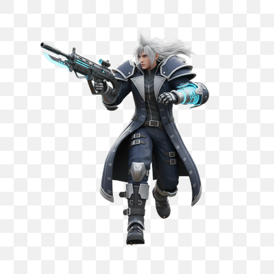 Futuristic Marksman in Motion