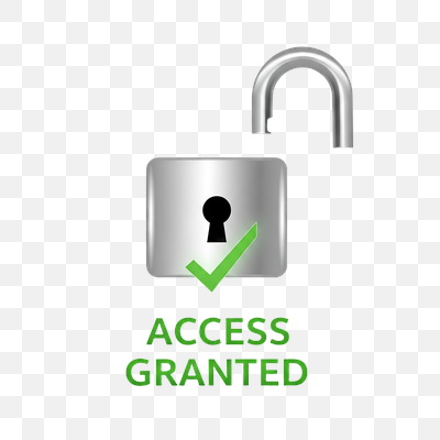 Access Granted: Unlocked Padlock Security Icon