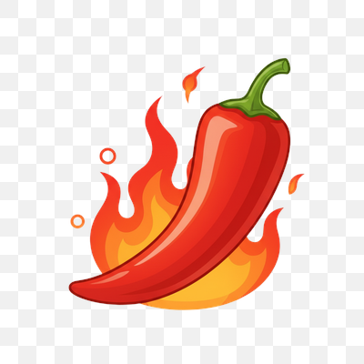 Fiery Red Chili Pepper Illustration