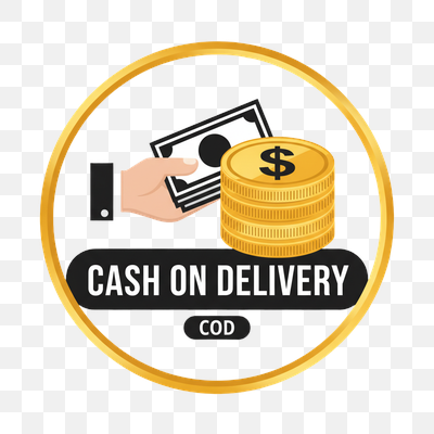 Cash On Delivery (COD) Payment Option Icon with Hand, Money, and Gold Coins