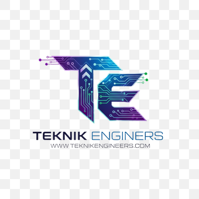 Teknik Engineers Modern Circuit Tech Logo