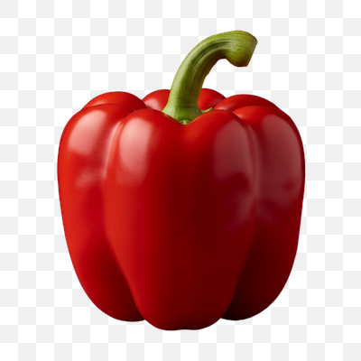 Vibrant Red Bell Pepper on Crimson