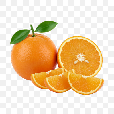 Vibrant Oranges: Whole, Halved, and Sliced