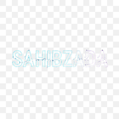 SAHIBZADA: Glitched Neon Word Art