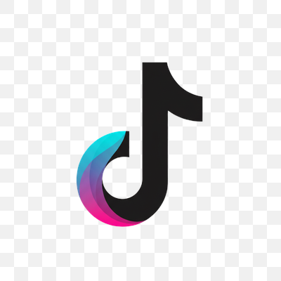 Vibrant TikTok Logo on White Background