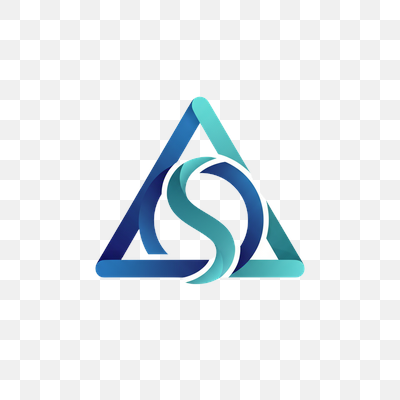 Modern Blue Gradient Triangle S Logo Design