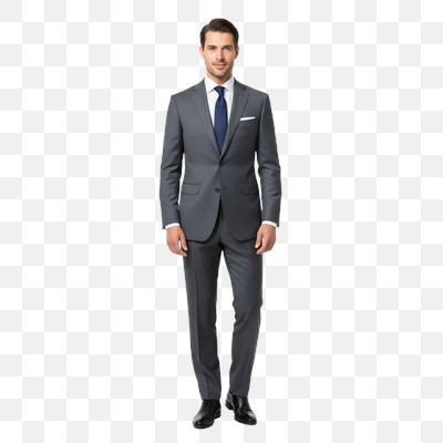 Modern Professional in a Tailored Grey Suit