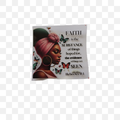 Faith's Vision: Illustrated Woman with Hebrews 11:1