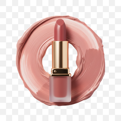 Elegant Nude Pink Lipstick with Creamy Swirl
