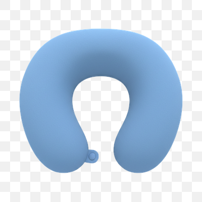Light Blue U-Shaped Travel Neck Pillow