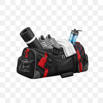Essential Gym Gear: A Packed Sports Bag Ready for Workout
