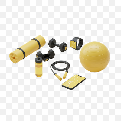 Modern 3D Fitness and Workout Equipment Collection