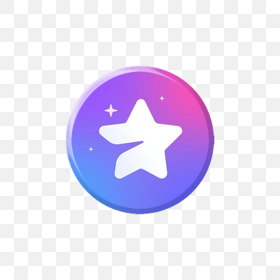 Vibrant Gradient Star Sparkle Icon