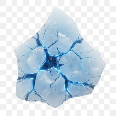 Cracked Ice with Electric Blue Glow