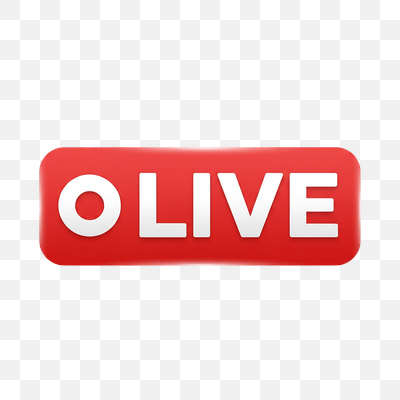Vibrant 3D Red LIVE Streaming Button