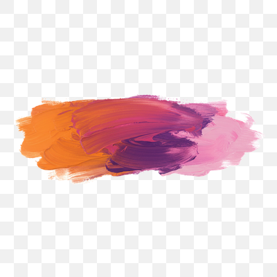 Vibrant Gradient Paint Stroke on White