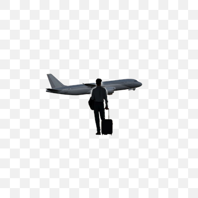 Sunset Departure: A Traveler's Gaze at the Airport