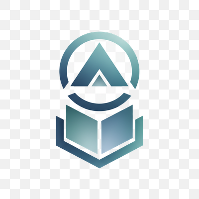 Abstract Teal and Blue Geometric Knowledge Logo