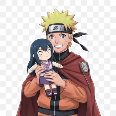 Naruto with a Chibi Hinata Doll