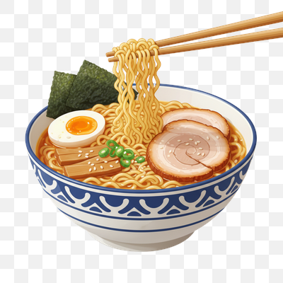 Vibrant Classic Japanese Ramen with Chopsticks
