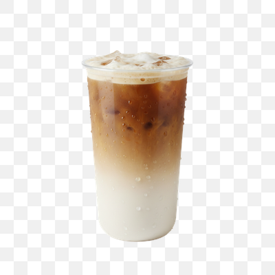 Refreshing Iced Layered Coffee with Condensation