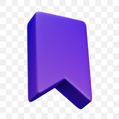 Vibrant 3D Purple Bookmark Icon