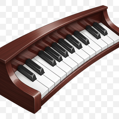 Elegant Wooden Piano Keyboard Detail