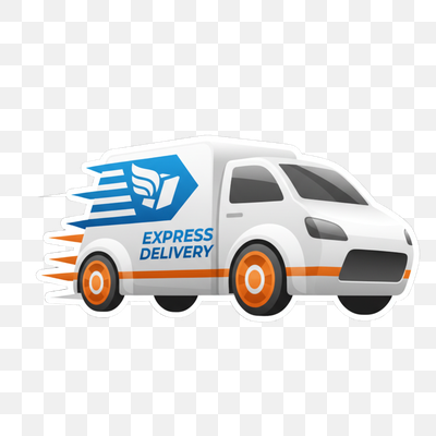 Dynamic Express Delivery Van Illustration