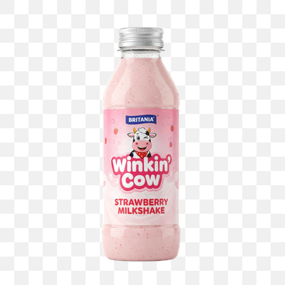 Britania Winkin' Cow Strawberry Milkshake Bottle
