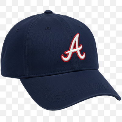 Navy Blue Baseball Cap with White and Red 'A' Logo