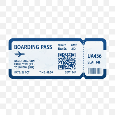 Modern Airline Boarding Pass Vector Illustration
