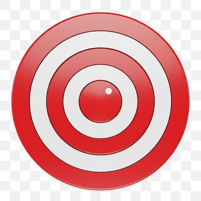 Glossy Red and White Bullseye Target Icon