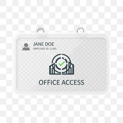 Modern Employee Office Access ID Card