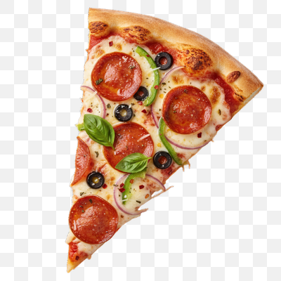 Artisanal Pepperoni Pizza Slice with Fresh Toppings