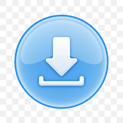 Glossy Blue Download Button Icon