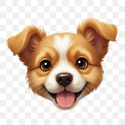 Adorable Happy Puppy Face Illustration