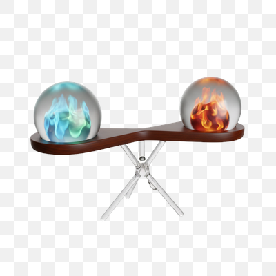 Contrasting Elemental Spheres on a Modern Stand