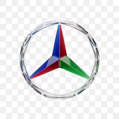 Crystalline RGB Mercedes-Benz Star Emblem