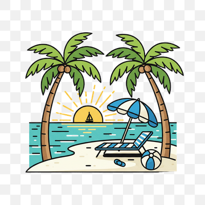 Tropical Sunset Beach Relaxation