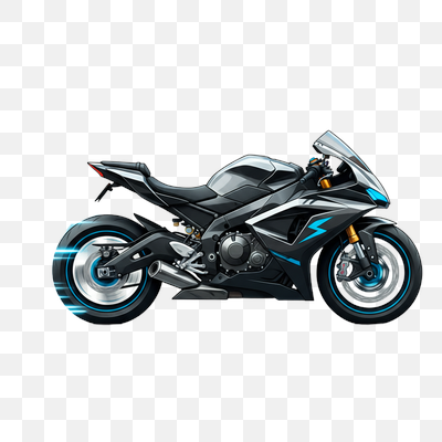 Sleek Sport Motorcycle with Dynamic Speed Blur Illustration