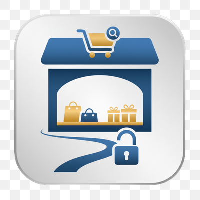 Secure E-commerce and Online Shopping Icon